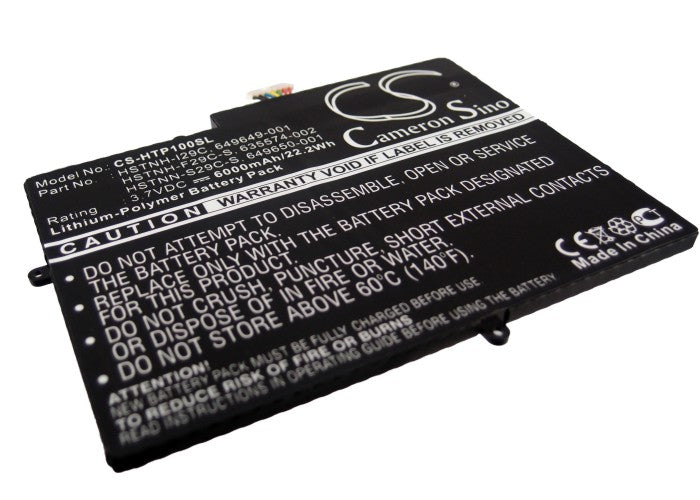 3.7V 6000mAH/22.2Wh Li-Polymer Tablet Battery for HP
