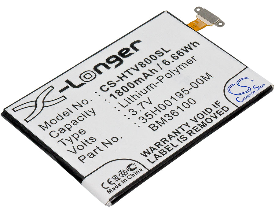 3.7V 1800mAh/6.66Wh Li-Polymer Mobile/SmartPhone Battery for HTC