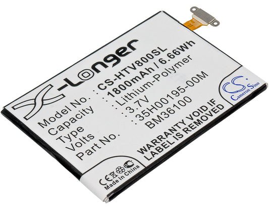 3.7V 1800mAh/6.66Wh Li-Polymer Mobile/SmartPhone Battery for HTC