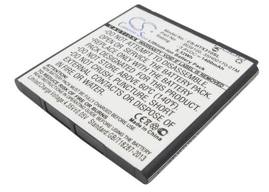 3.8V 1400mAh/5.32Wh Li-ion Mobile/SmartPhone Battery for HTC