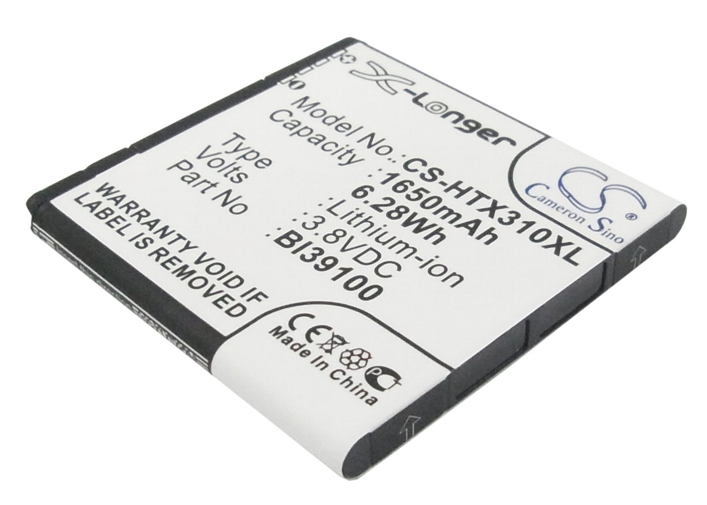 3.8V 1650mAh/6.28Wh Li-ion Mobile/SmartPhone Battery for HTC