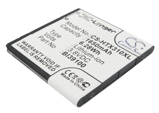 3.8V 1650mAh/6.28Wh Li-ion Mobile/SmartPhone Battery for HTC