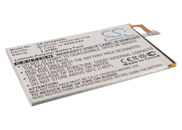 3.8V 2020mAh/7.68Wh Li-Polymer Mobile/SmartPhone Battery for HTC