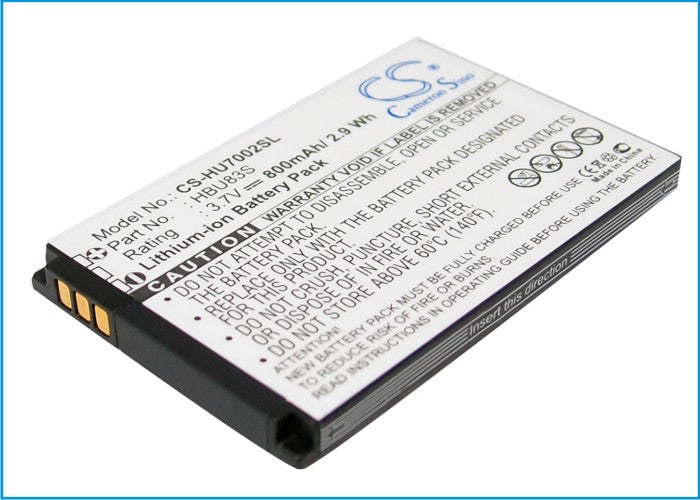 3.7V 800mAh/2.9Wh Li-ion Mobile/SmartPhone Battery for Huawei