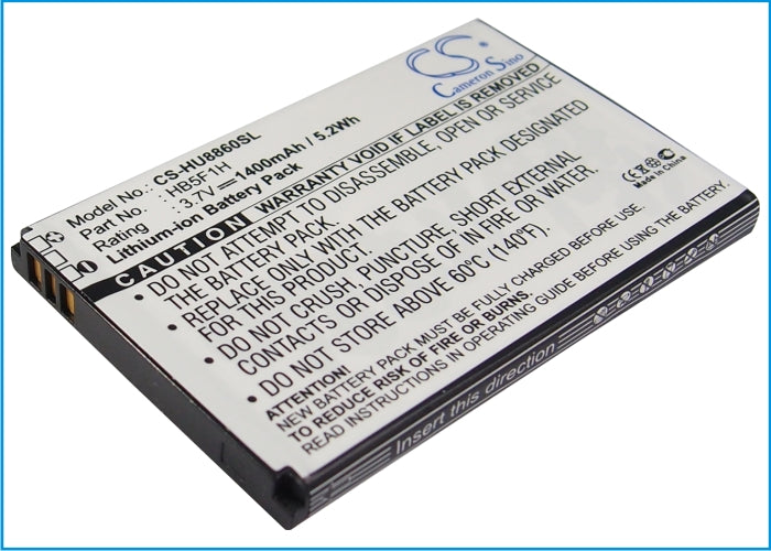3.7V 1400mAh Li-ion Mobile/SmartPhone Battery for Huawei