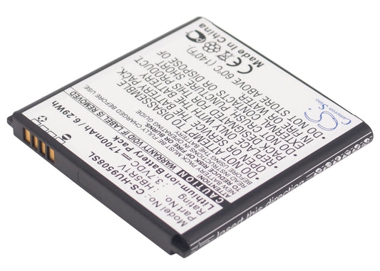 3.7V 1700mAh/6.29Wh Li-ion Mobile/SmartPhone Battery for Huawei