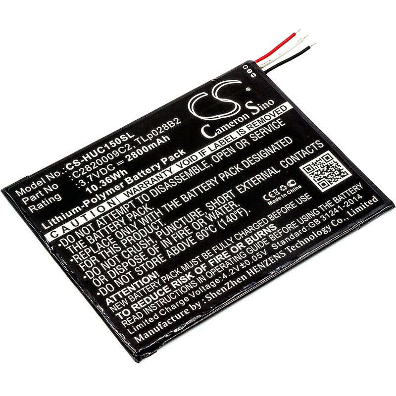 3.7V 2800mAh/10.36Wh Li-Polymer Tablet Battery for KURIO