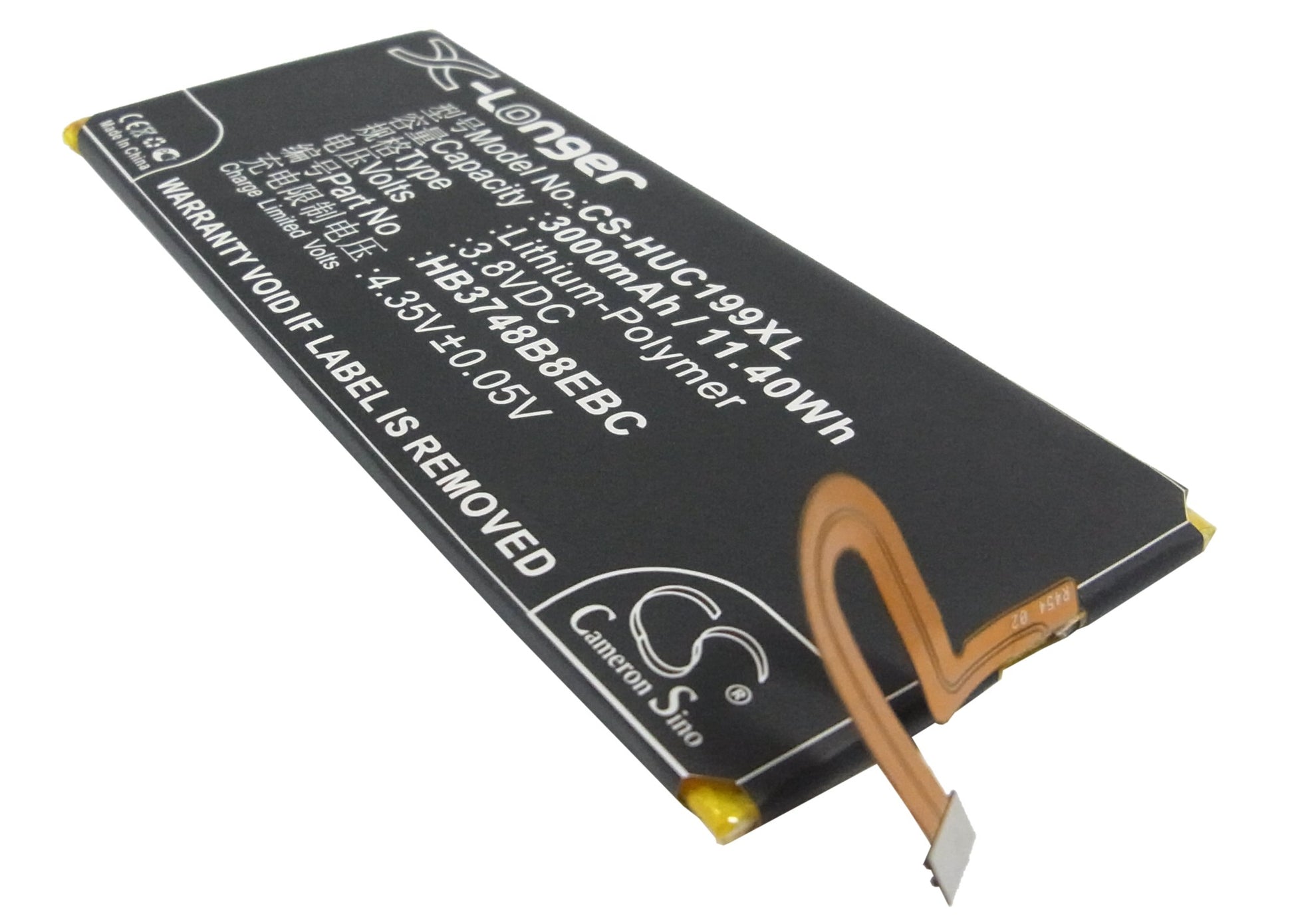 3.8V 3000mAh/11.40Wh Li-Polymer Mobile/SmartPhone Battery for Huawei