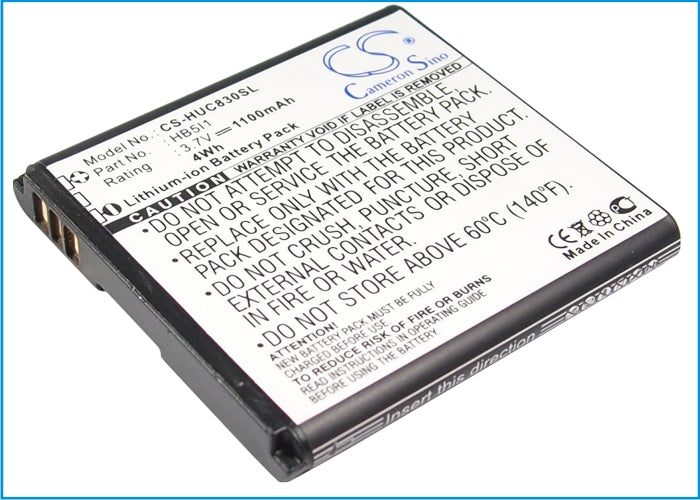 3.7V 1100mAh/4.07Wh Li-ion Mobile/SmartPhone Battery for Huawei