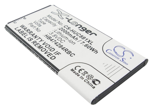 3.8V 2000mAh/7.60Wh Li-ion Mobile/SmartPhone Battery for Huawei