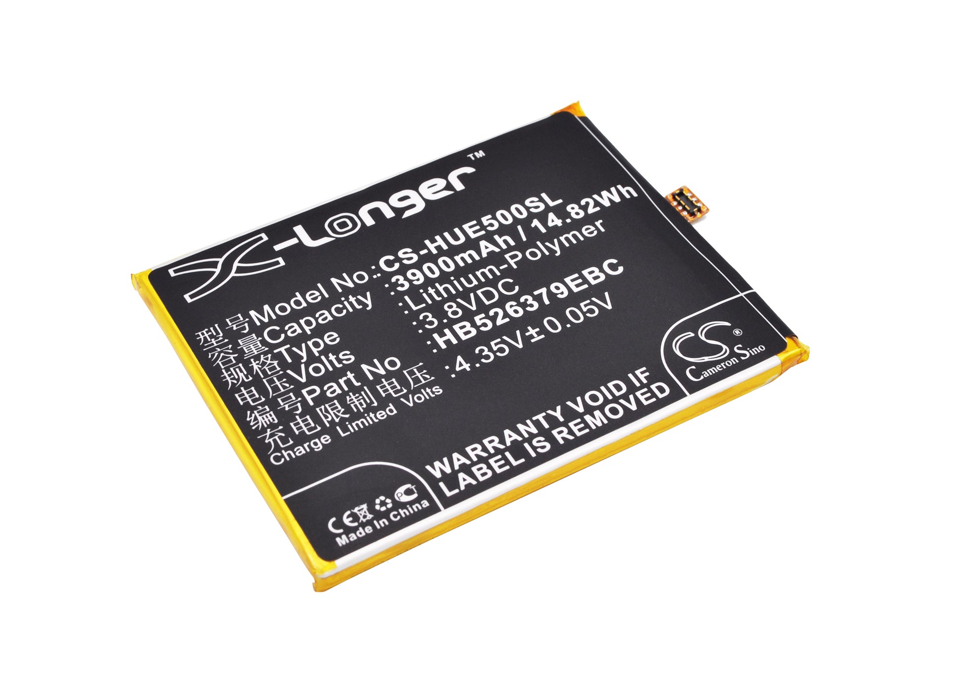 3.8V 3900mAh/14.82Wh Li-Polymer Mobile/SmartPhone Battery for Huawei