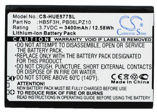 3.7V 3400mAh/12.58Wh Li-ion Hotspot Battery for Huawei
