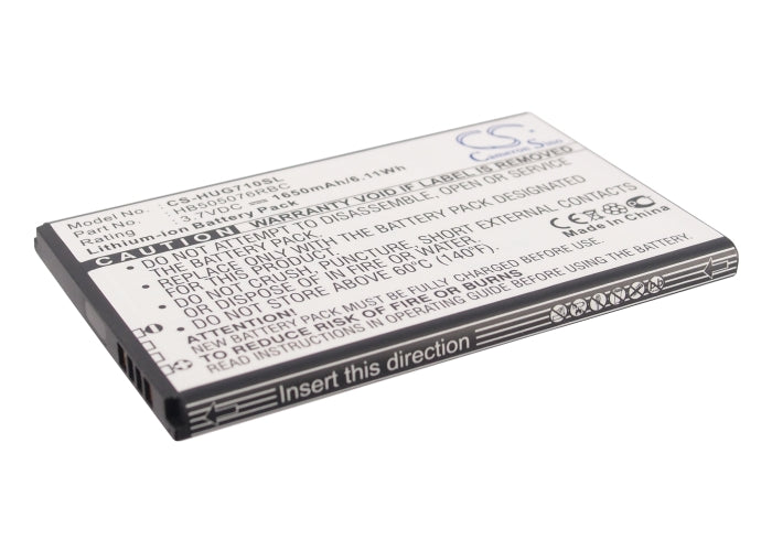 3.7V 1650mAh/6.11Wh Li-ion Mobile/SmartPhone Battery for Huawei