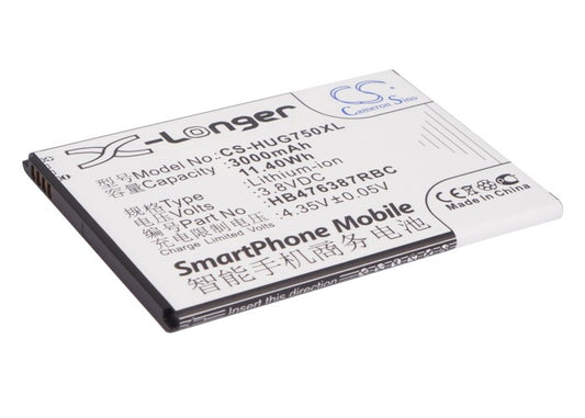 3.8V 3000mAh/11.40Wh Li-ion Mobile/SmartPhone Battery for Huawei