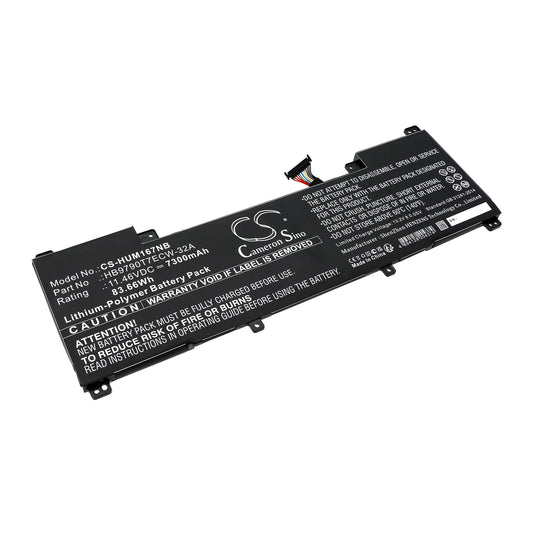 CS-HUM167NB Replacement Battery – Compatible with MateBook 16 CREM-WFD9, MateBook 16 CREM-WFG9, MateBook 16 CREM-WXX9, MateBook 16 R7 5800H, MateBook 16s i7, MateBook 16s i9