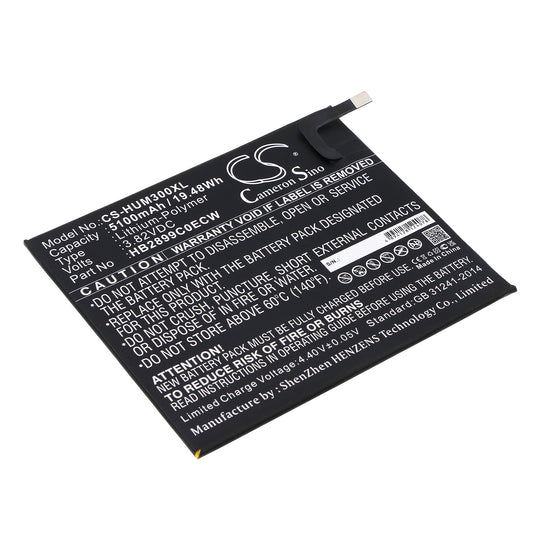 3.82V 5100mAh/19.48Wh Li-Polymer Tablet Battery for Huawei