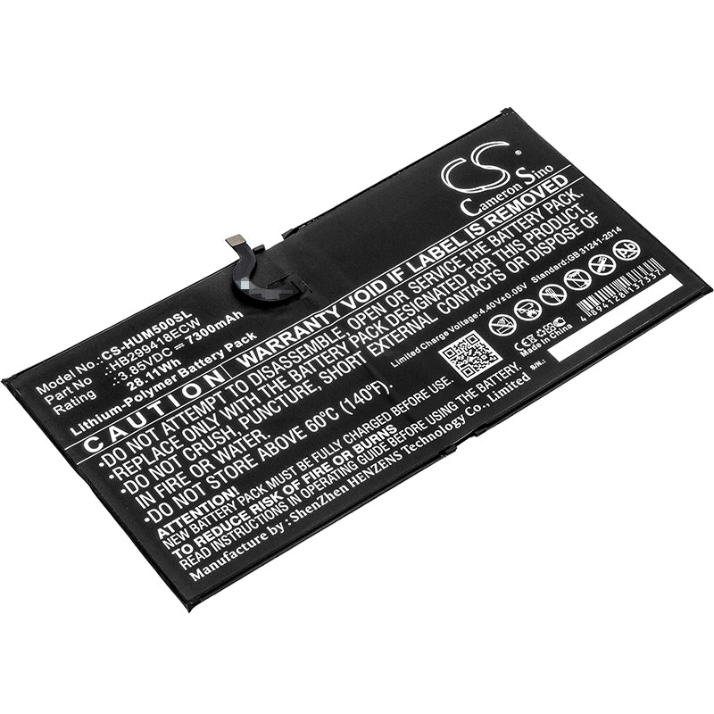 3.85V 7300mAh/28.11Wh Li-Polymer Tablet Battery for Huawei