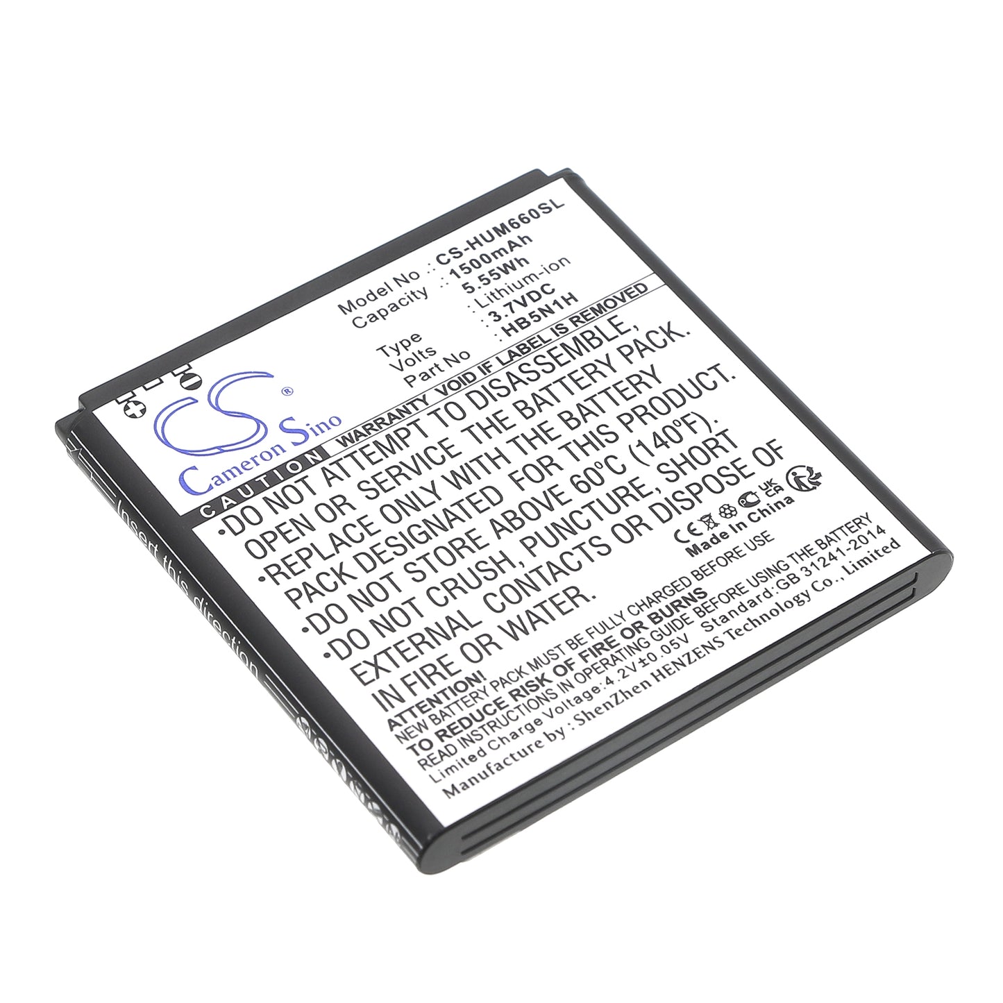 3.7V 1500mAh/5.55Wh Li-ion Mobile/SmartPhone Battery for T-Mobile