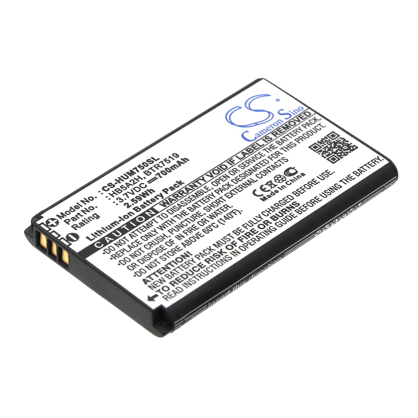 3.7V 700mAh/2.59Wh Li-ion Mobile/SmartPhone Battery for MegaFon