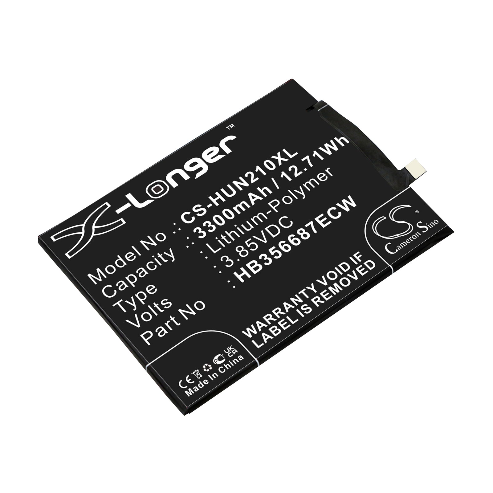3.85V 3300mAh/12.71Wh Li-Polymer Mobile/SmartPhone Battery for Huawei