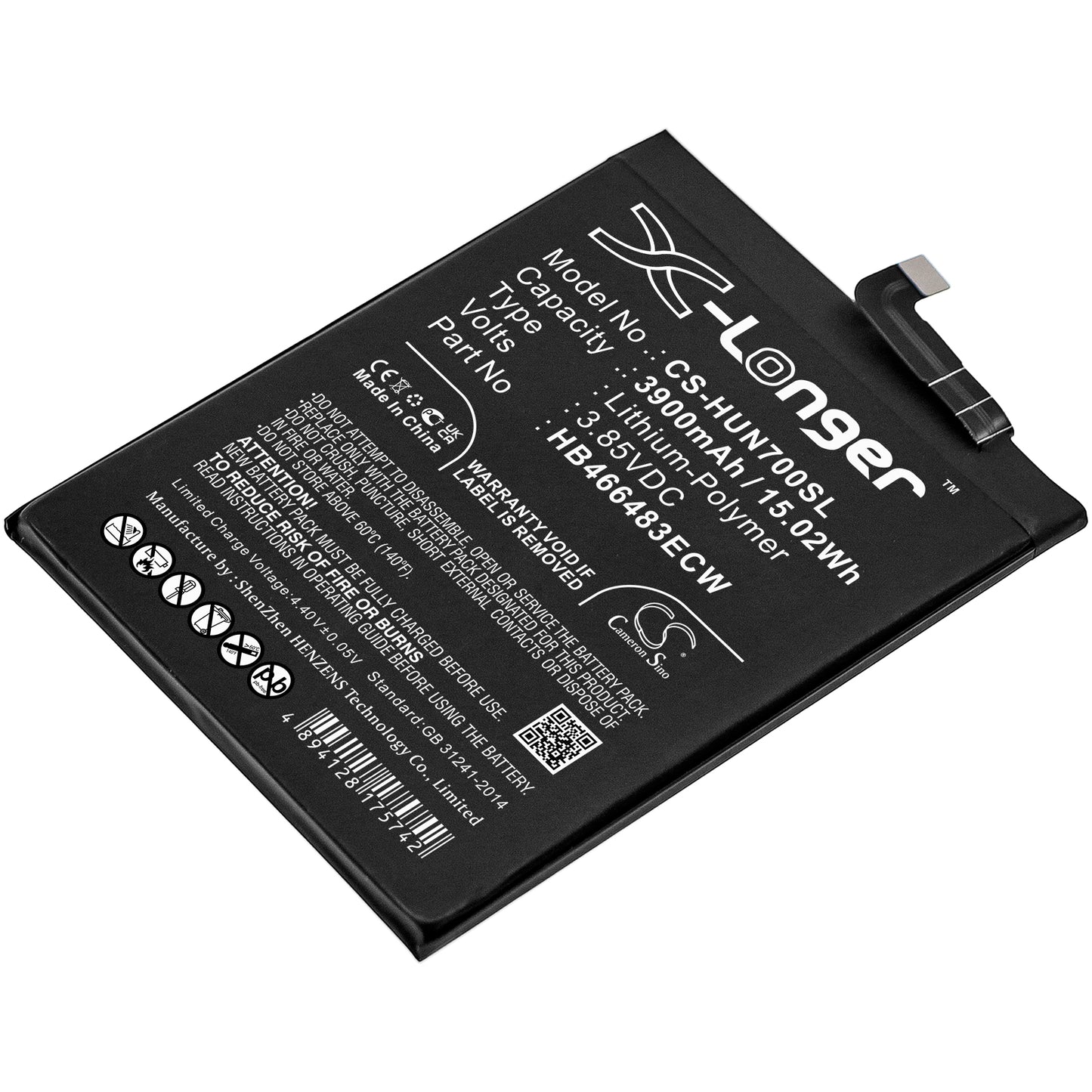 CS-HUN700SL Replacement Battery – Compatible with JEF-AN00, JEF-AN20, JEF-N29, JEF-NX9, JEF-TN00, JEF-TN20, Nova 7 5G