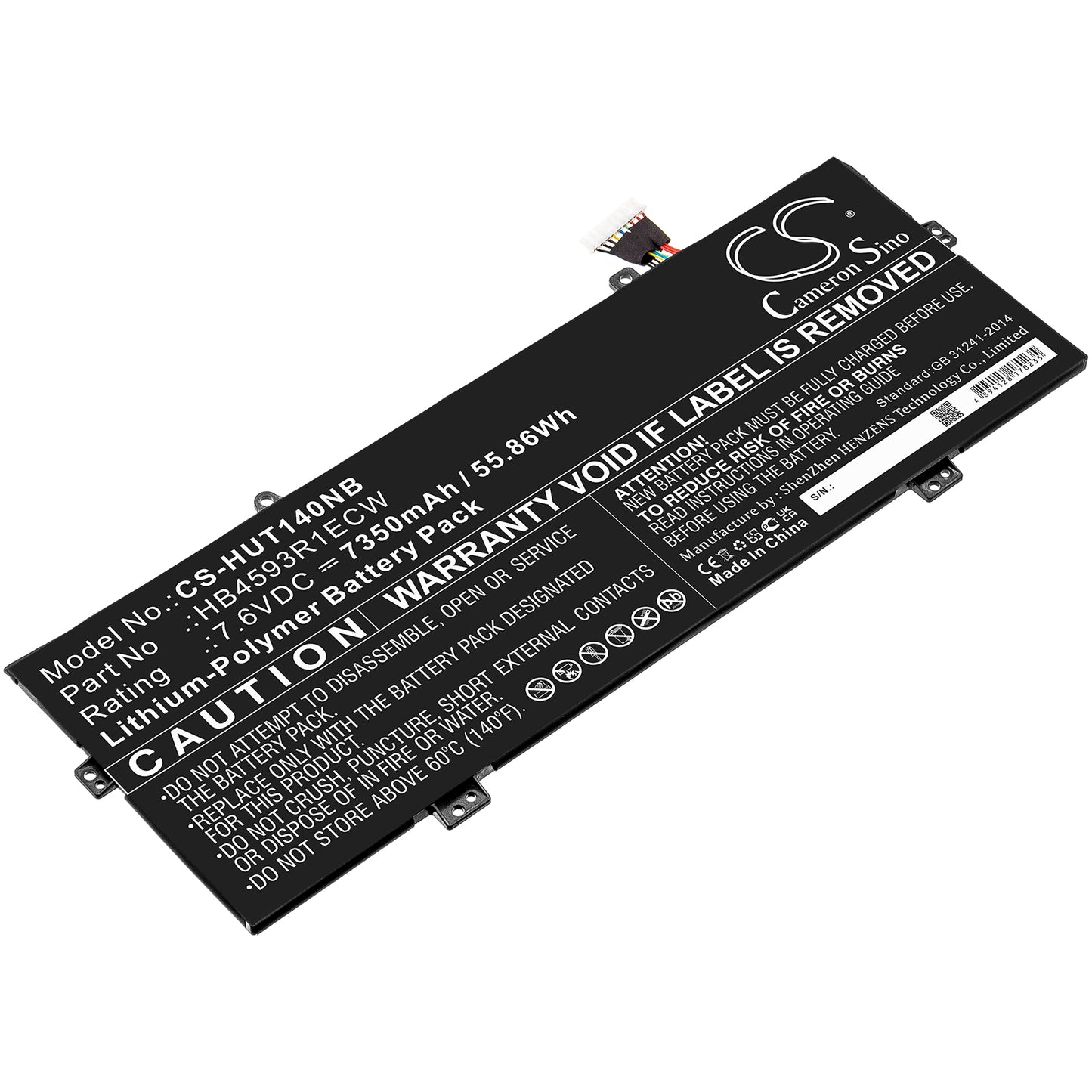 CS-HUT140NB Replacement Battery – Compatible with book X Pro i5-8250U 256GB, book X Pro i5-8250U 8GB, Honor Magicbook, KLV-W29, MagicBook 2019, MagicBook i5 8250U, MagicBook i5-8250U, MagicBook i5-8250U 256GB, MagicBook i5-8250U 8GB, MagicBook i7 8550U, MagicBook i7-8550U 256GB, MagicBook i7-8550U 8GB, MagicBook R5 2500U, MateBook 14, MateBook 14 KLV-W29, Matebook X Pro, Matebook X Pro 256GB), Matebook X Pro 8GB, Matebook X Pro i5, matebook X Pro i5-8250U, MateBook X Pro i7, Matebook X Pro