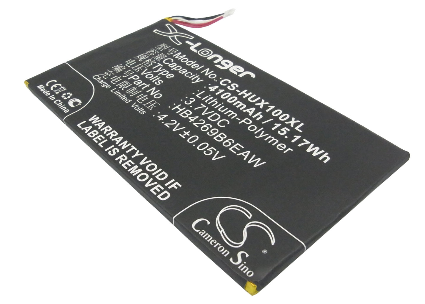 3.7V 4100mAh/15.17Wh Li-Polymer Mobile/SmartPhone Battery for Huawei