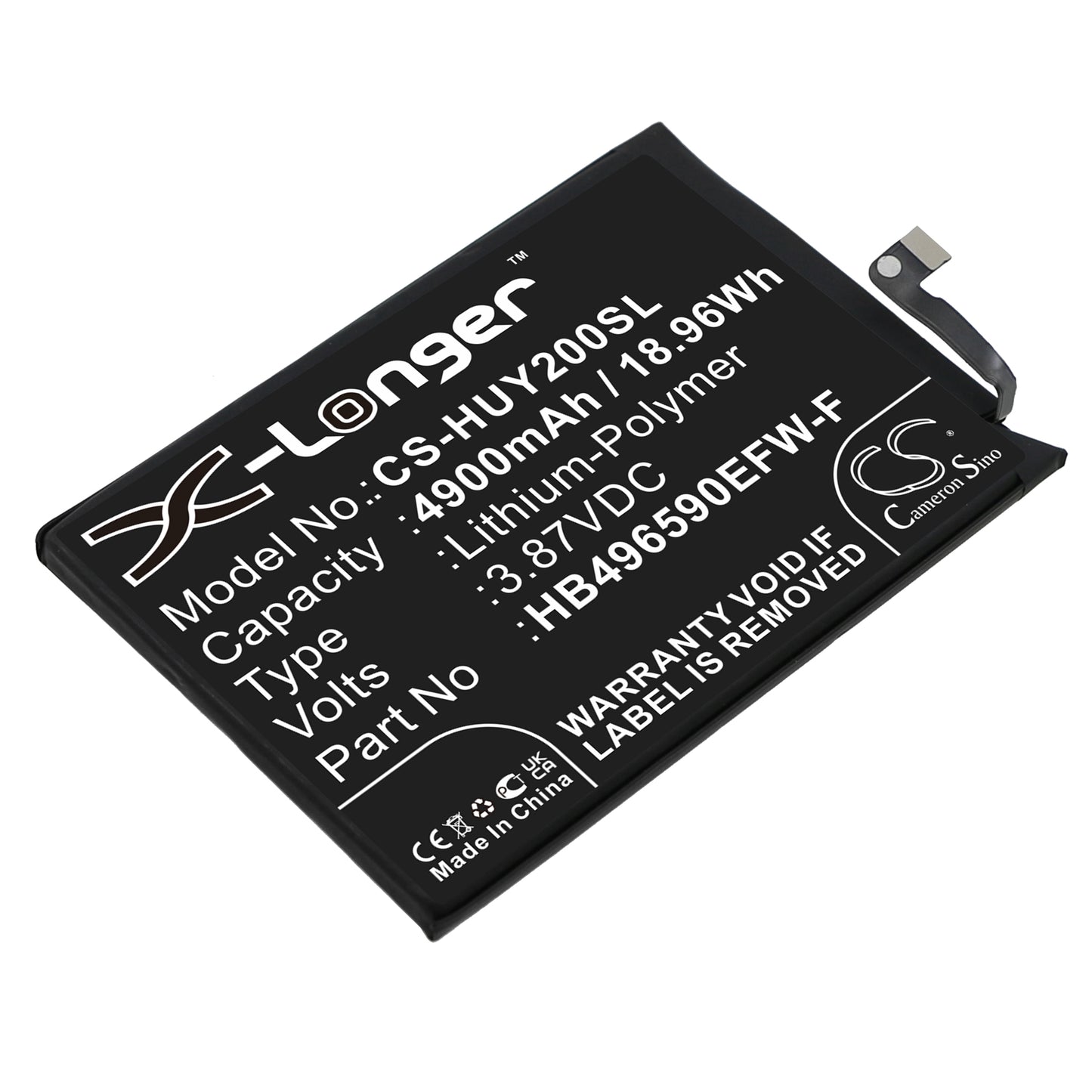 CS-HUY200SL Replacement Battery – Compatible with KOZ-AL00, Play 20