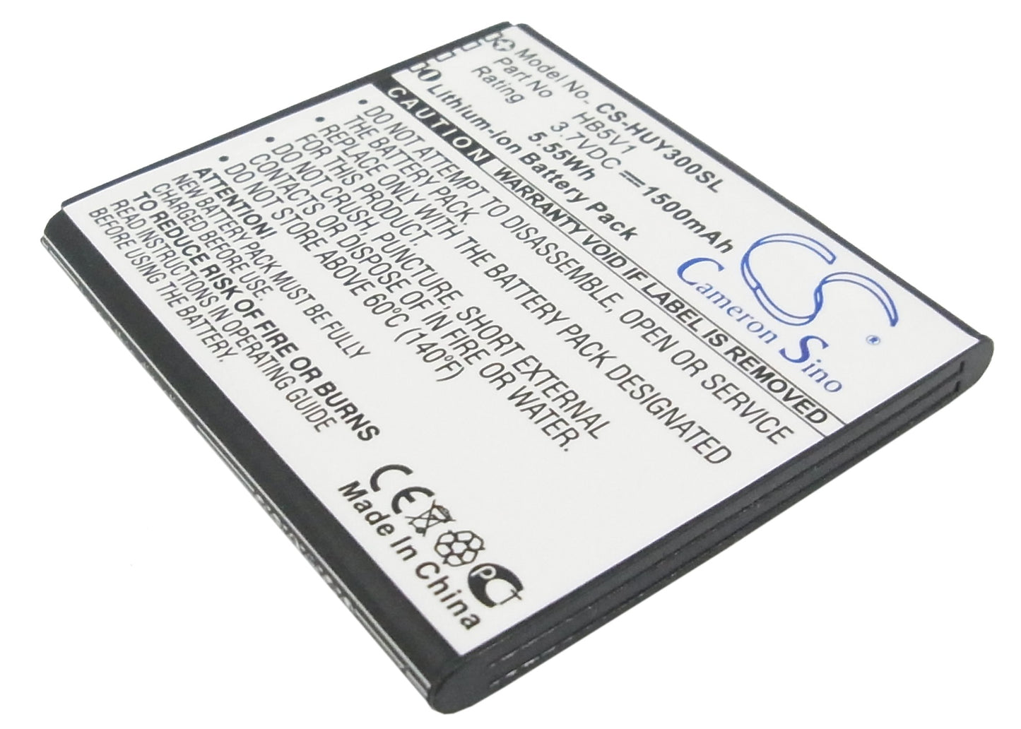 3.7V 1500mAh/5.55Wh Li-ion Mobile/SmartPhone Battery for Huawei