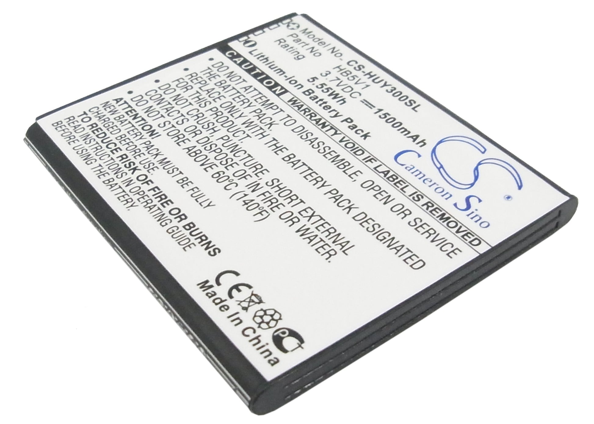 3.7V 1500mAh/5.55Wh Li-ion Mobile/SmartPhone Battery for Huawei