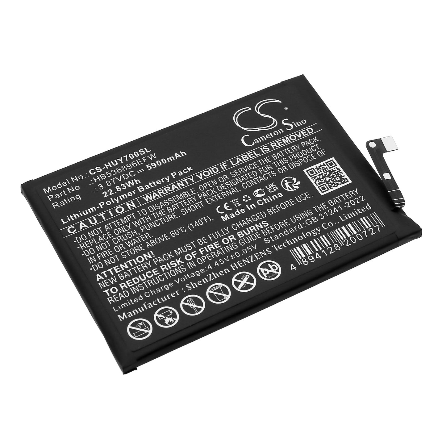 CS-HUY700SL Replacement Battery – Compatible with MGA-AL00, MGA-LX3, MGA-LX9, MGA-LX9N, Nova Y70, Nova Y70 Plus, Nova Y70+
