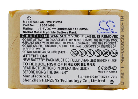 3.6V 3000mAh/10.80Wh Ni-MH Vacuum Battery for Hoover