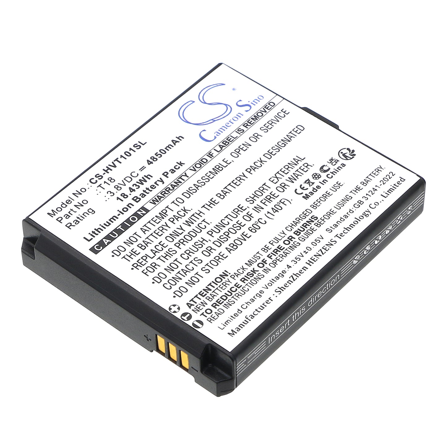 CS-HVT101SL Replacement Battery – Compatible with DS-MDT101/GLE
