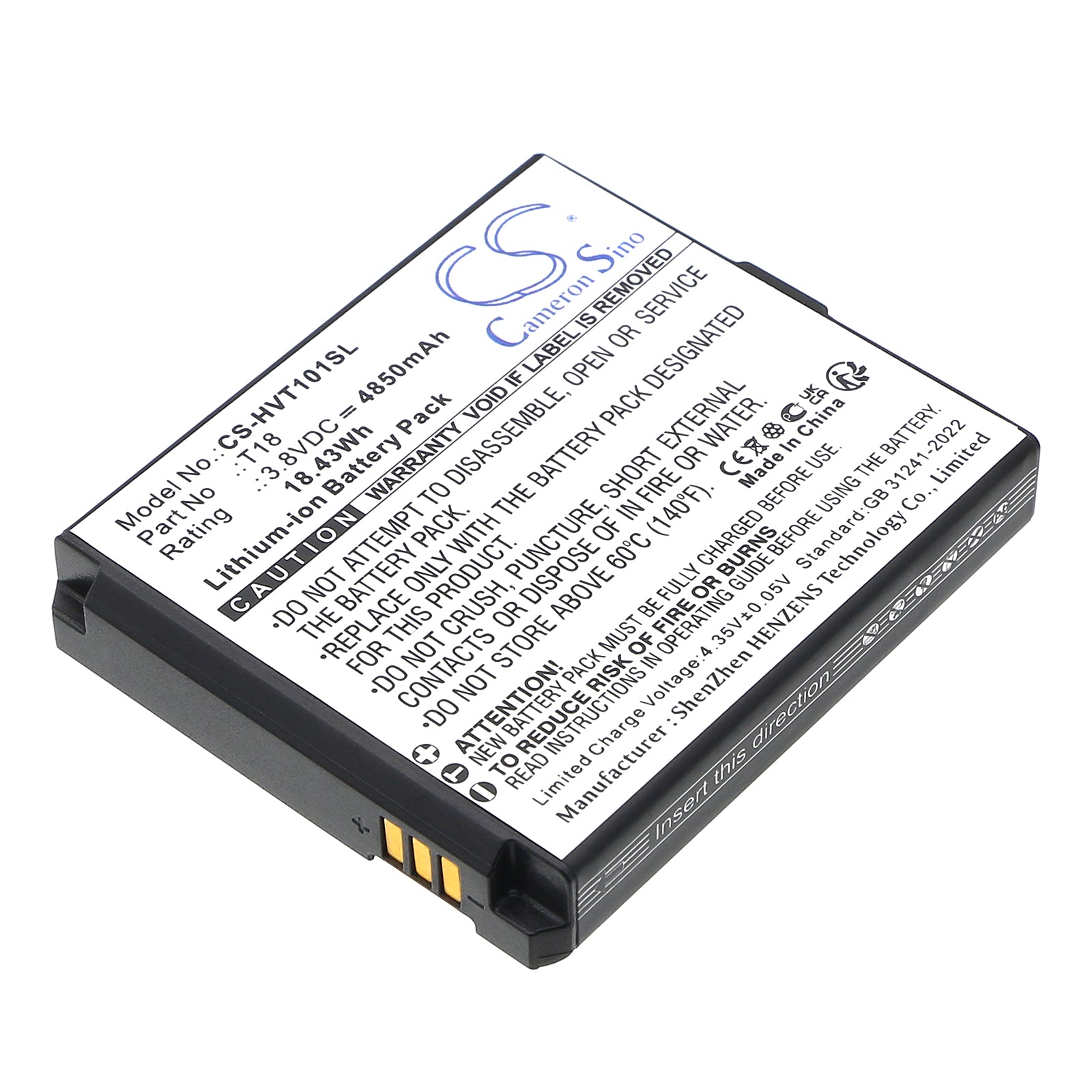 CS-HVT101SL Replacement Battery – Compatible with DS-MDT101/GLE