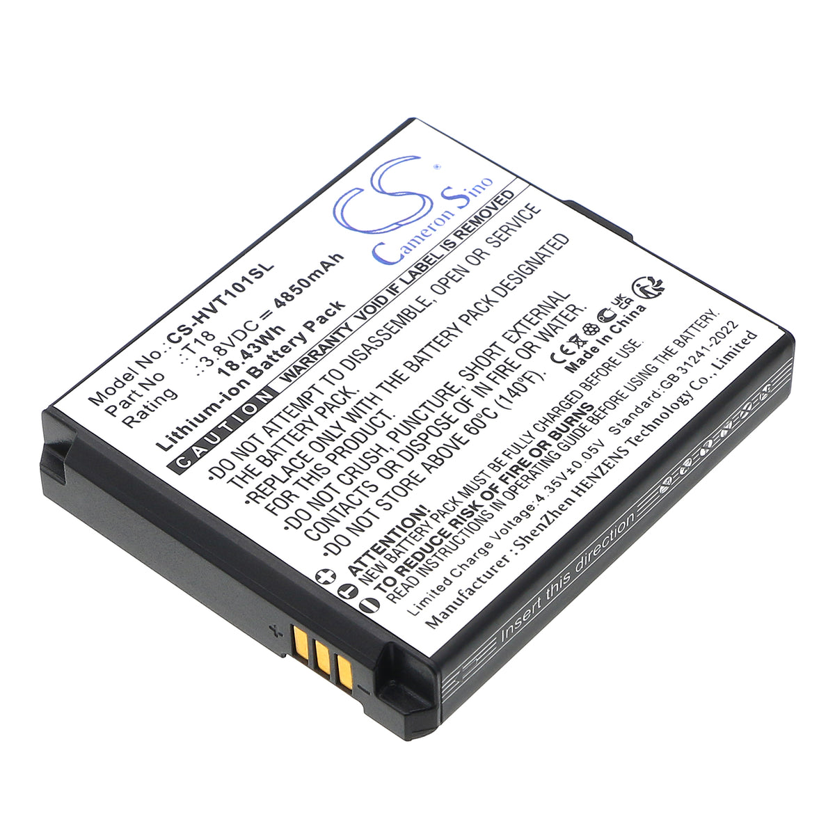 CS-HVT101SL Replacement Battery – Compatible with DS-MDT101/GLE