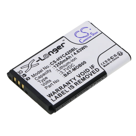 3.7V 1250mAh/4.63Wh Li-ion Barcode/Scanner Battery for Honeywell