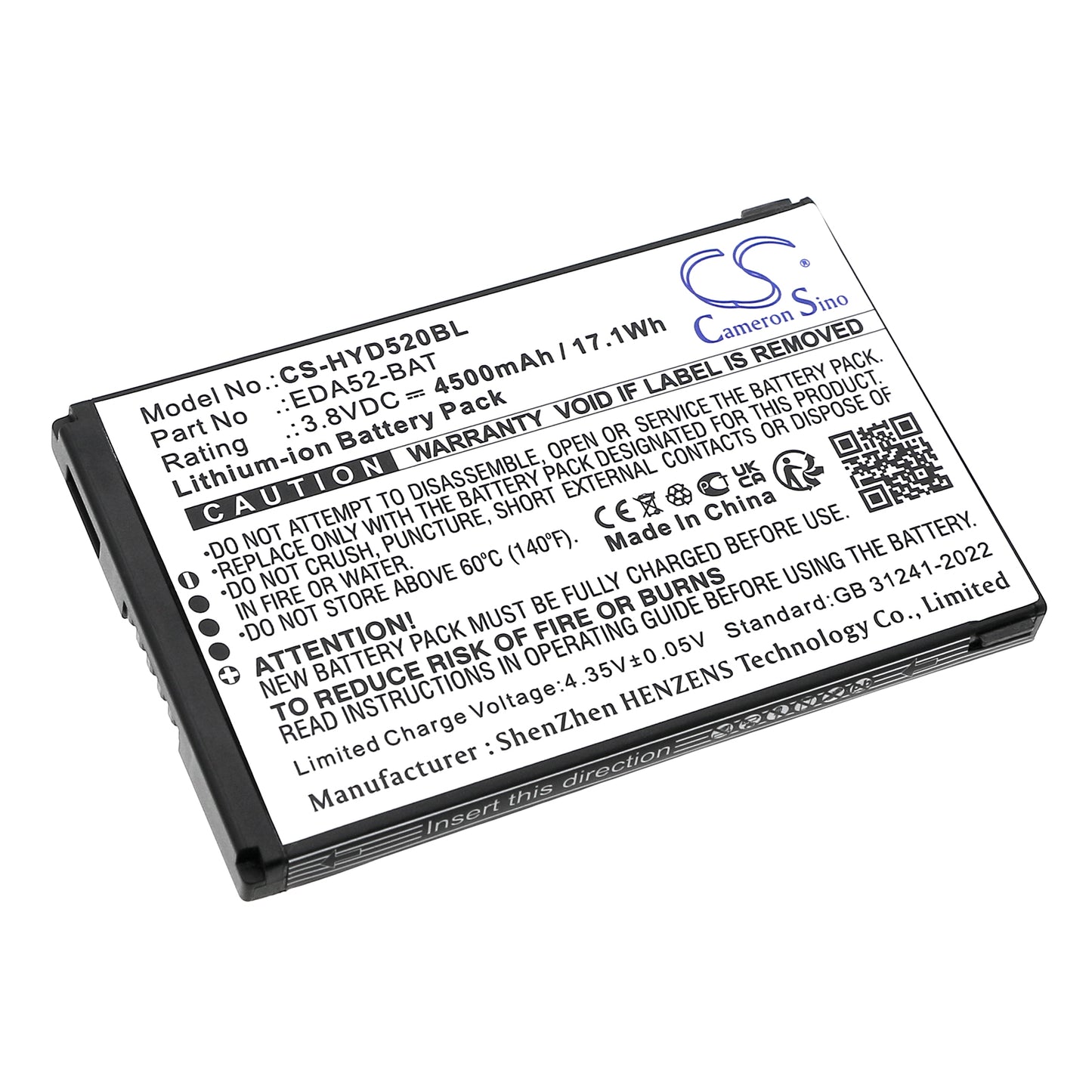 CS-HYD520BL Replacement Battery – Compatible with ScanPal EDA52