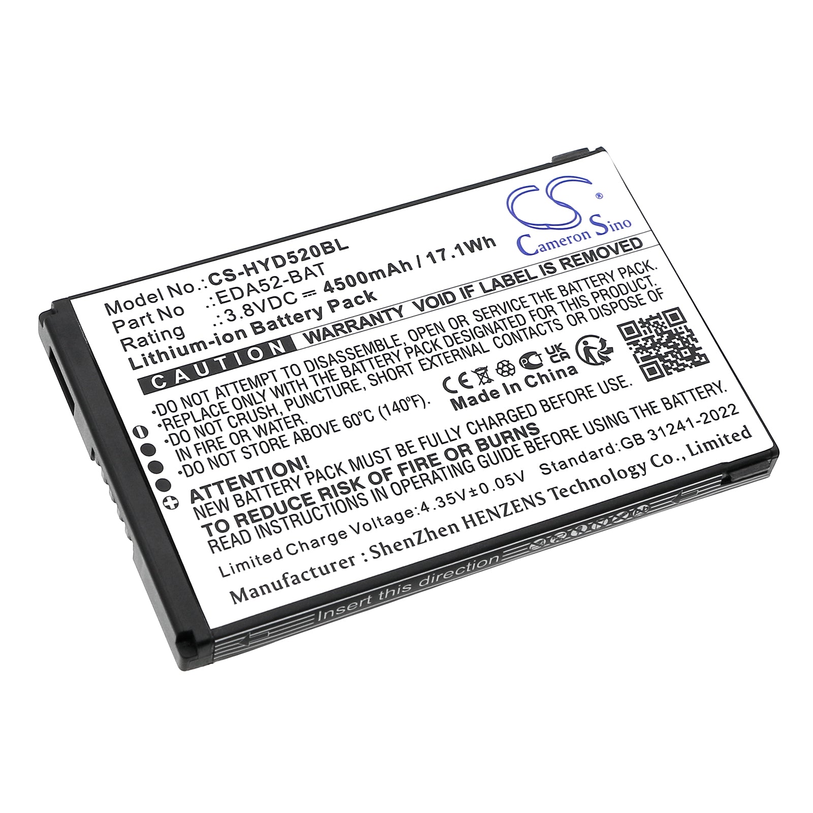 CS-HYD520BL Replacement Battery – Compatible with ScanPal EDA52