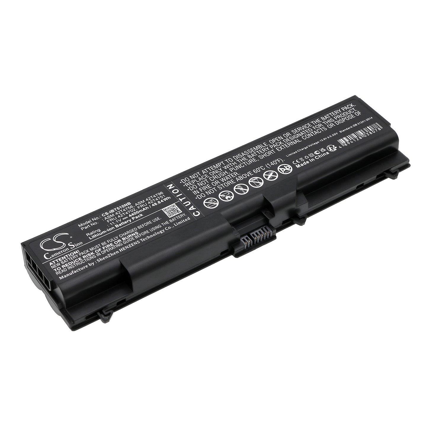 11.1V 4400mAh/48.84Wh Li-ion Notebook/Laptop Battery for Lenovo