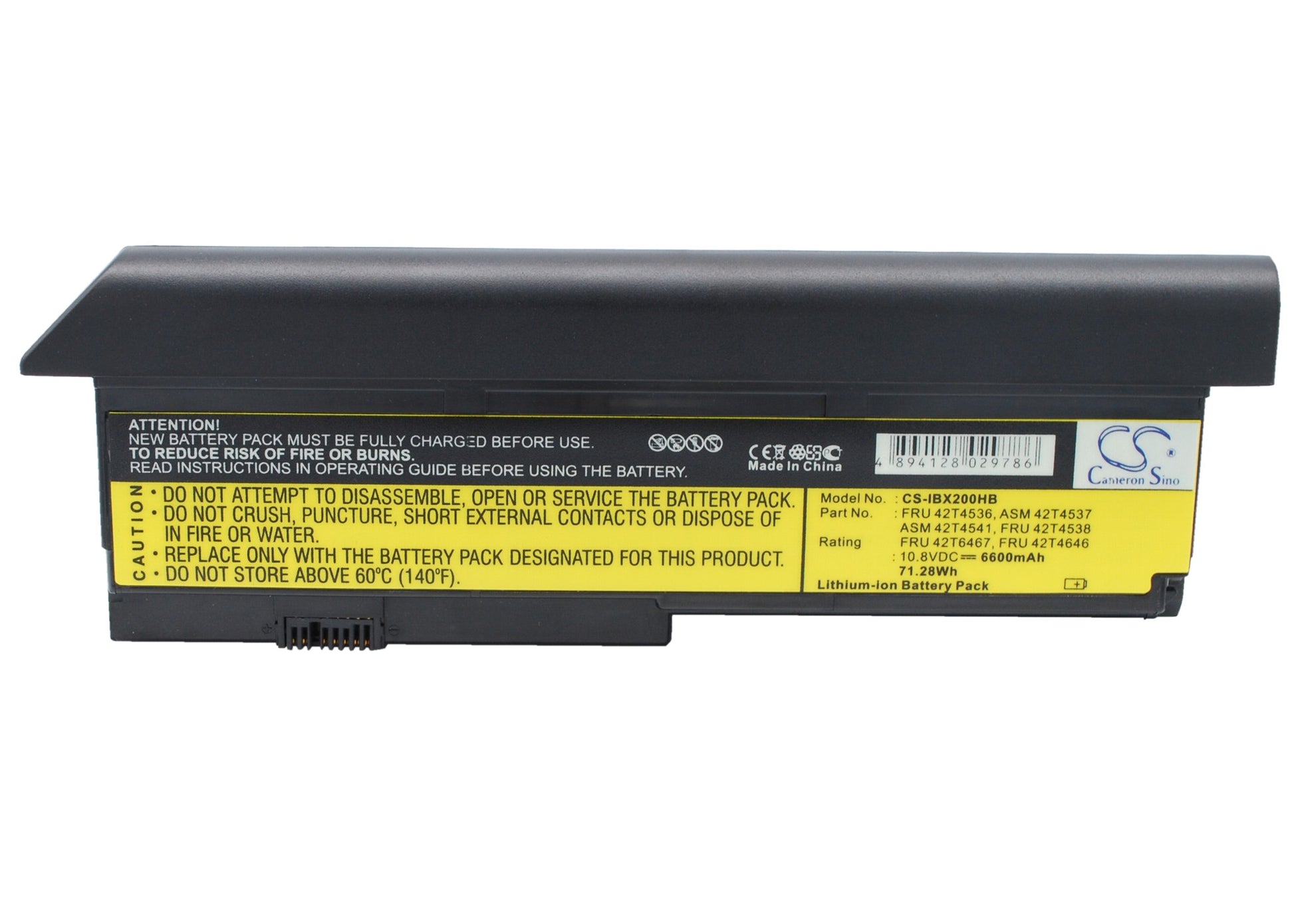 10.8V 6600mAh Li-ion Notebook/Laptop Battery for IBM