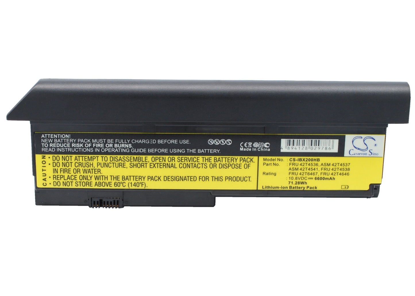 10.8V 6600mAh Li-ion Notebook/Laptop Battery for Lenovo