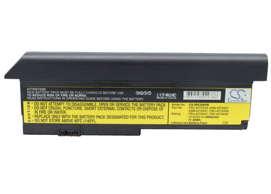 10.8V 6600mAh Li-ion Notebook/Laptop Battery for Lenovo