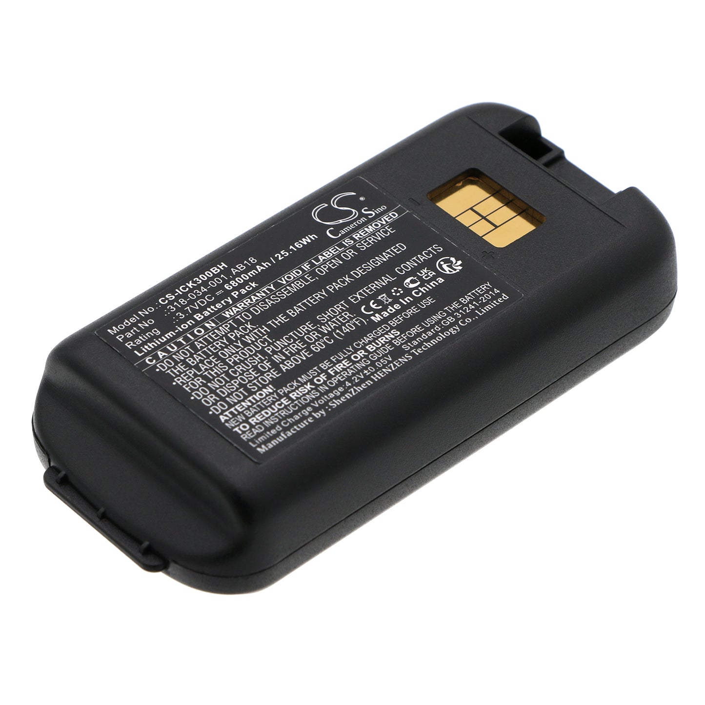 3.7V 6800mAh/25.16Wh Li-ion Barcode/Scanner Battery for Intermec