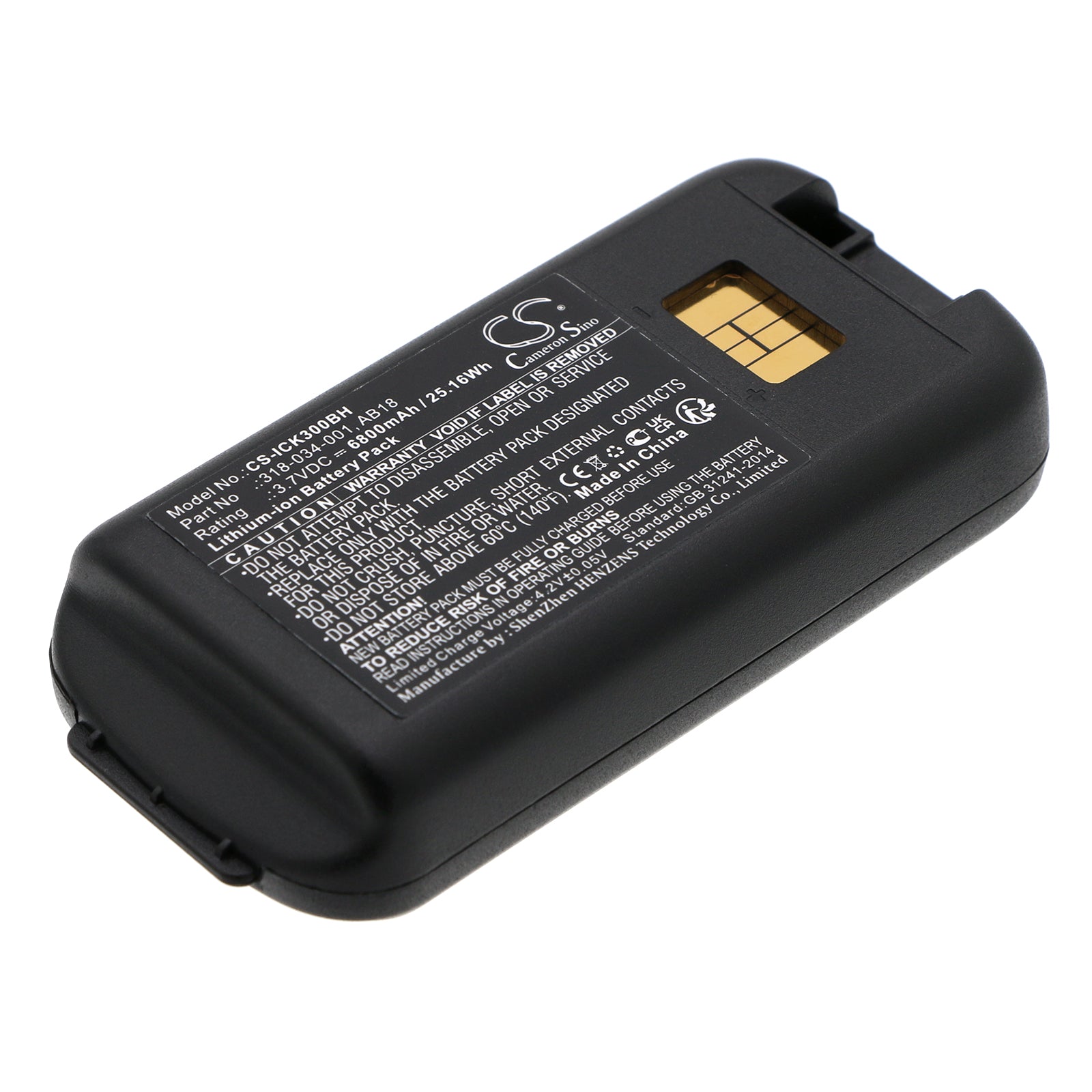 3.7V 6800mAh/25.16Wh Li-ion Barcode/Scanner Battery for Intermec