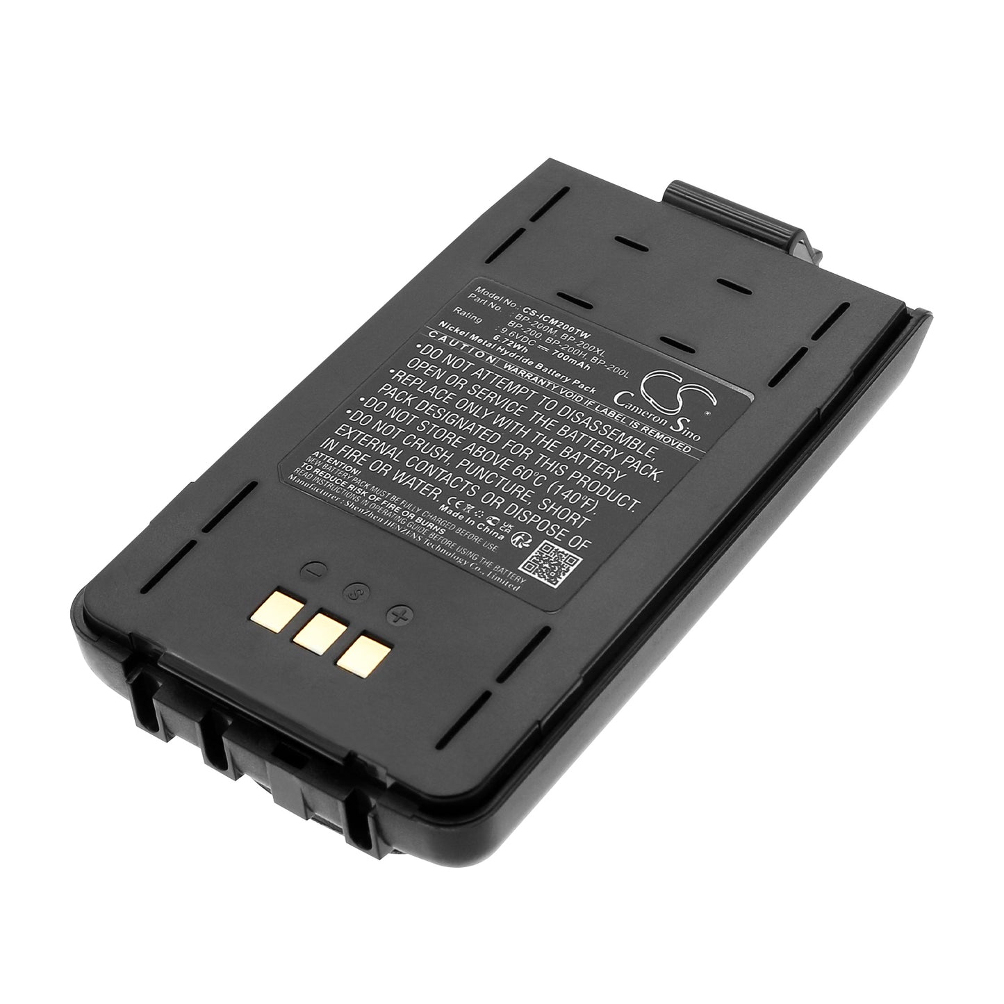 9.6V 700mAh/6.72Wh Ni-MH Two-Way Radio Battery for Icom