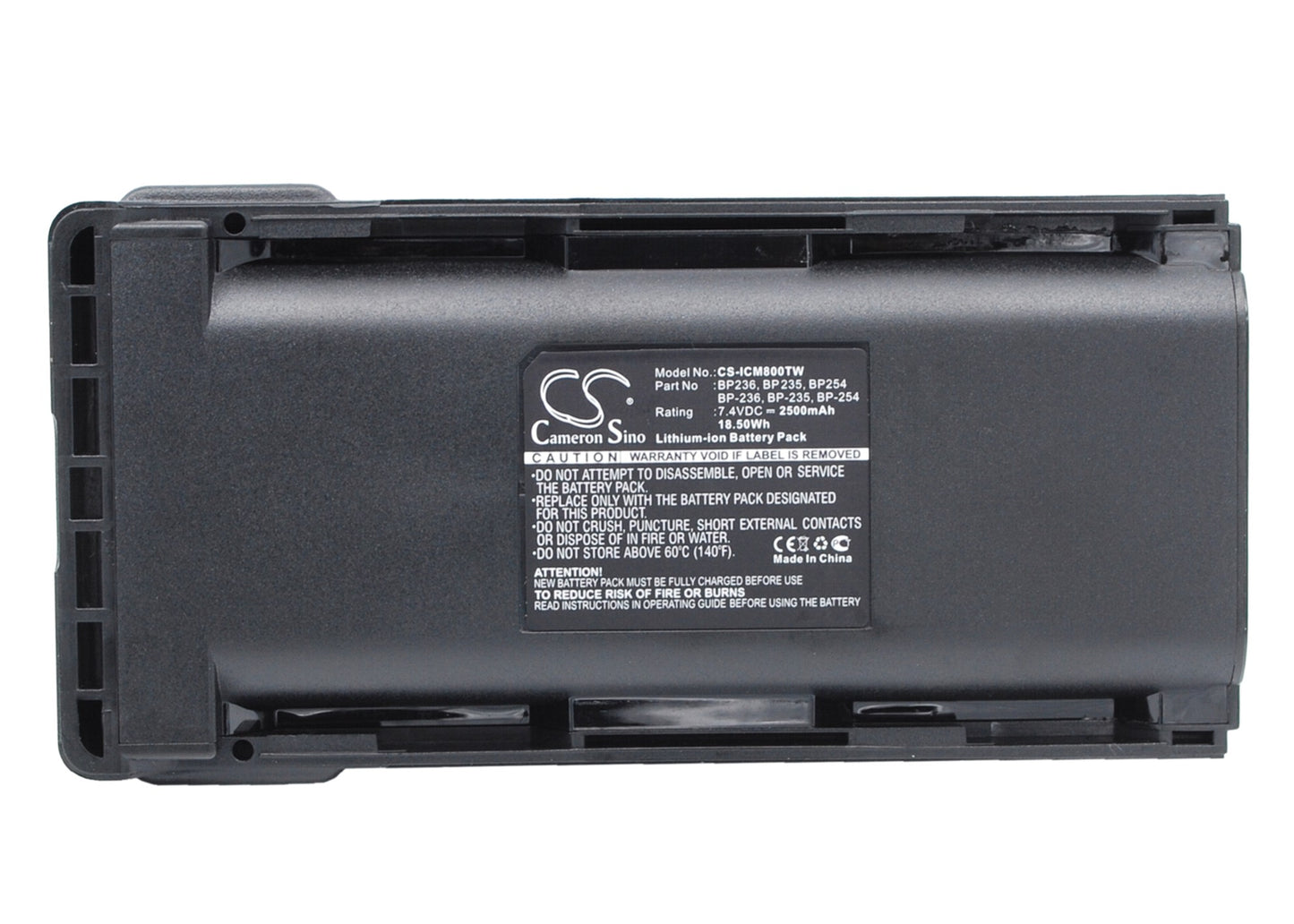 7.4V 2500mAh/18.50Wh Li-ion Two-Way Radio Battery for Icom
