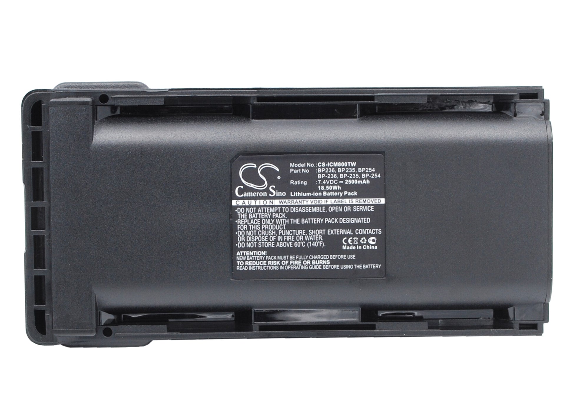 7.4V 2500mAh/18.50Wh Li-ion Two-Way Radio Battery for Icom