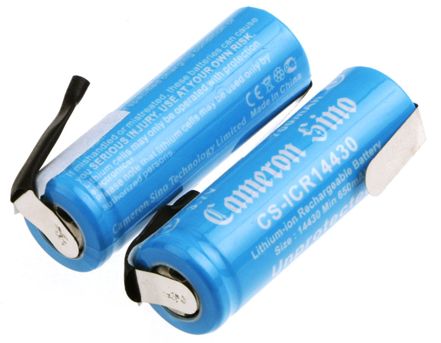 CS-ICR14430NR Replacement Battery – Li-ion 3.7 650mAh / 2.41Wh