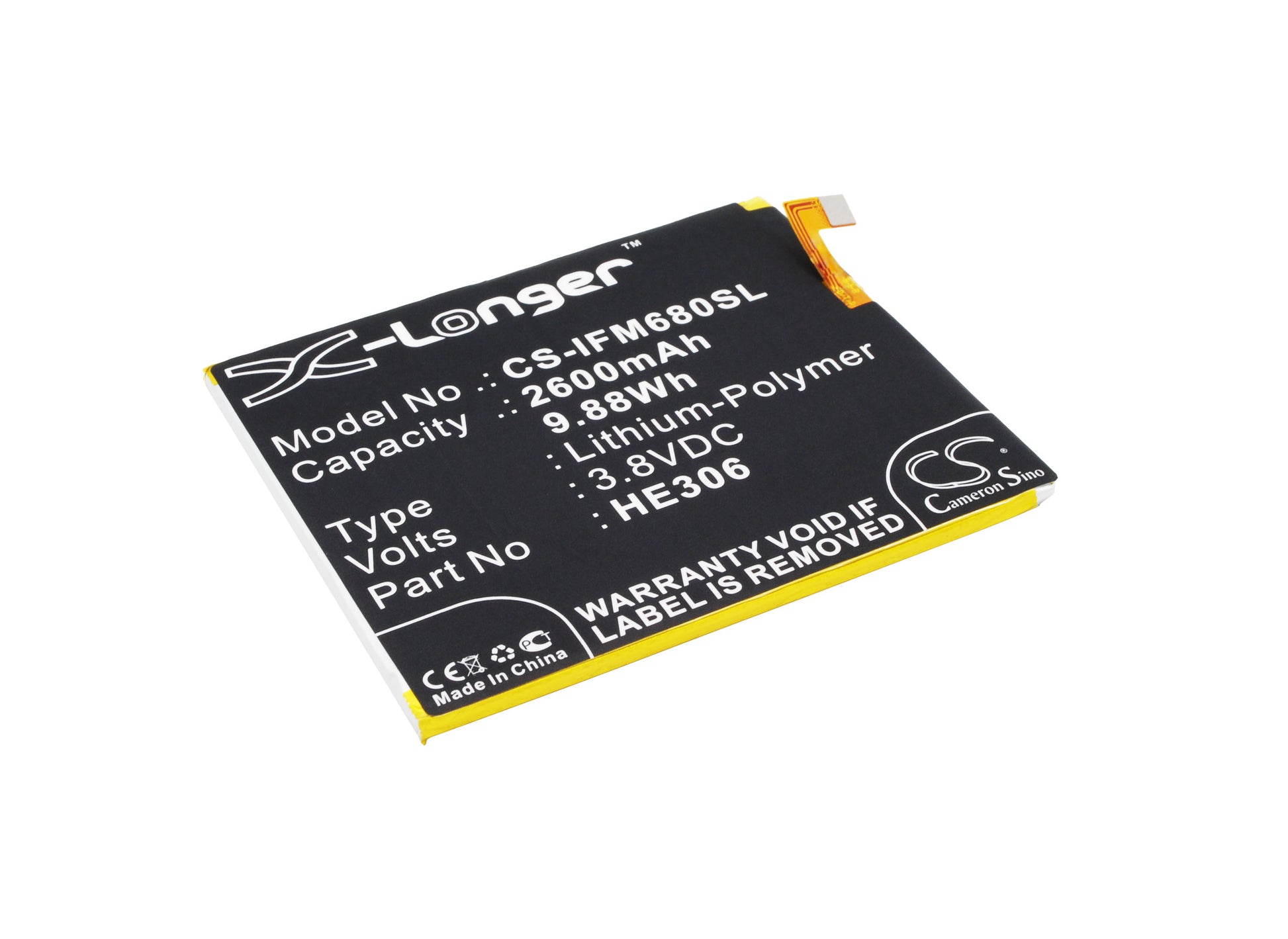 3.8V 2600mAh/9.88Wh Li-Polymer Mobile/SmartPhone Battery for Infocus