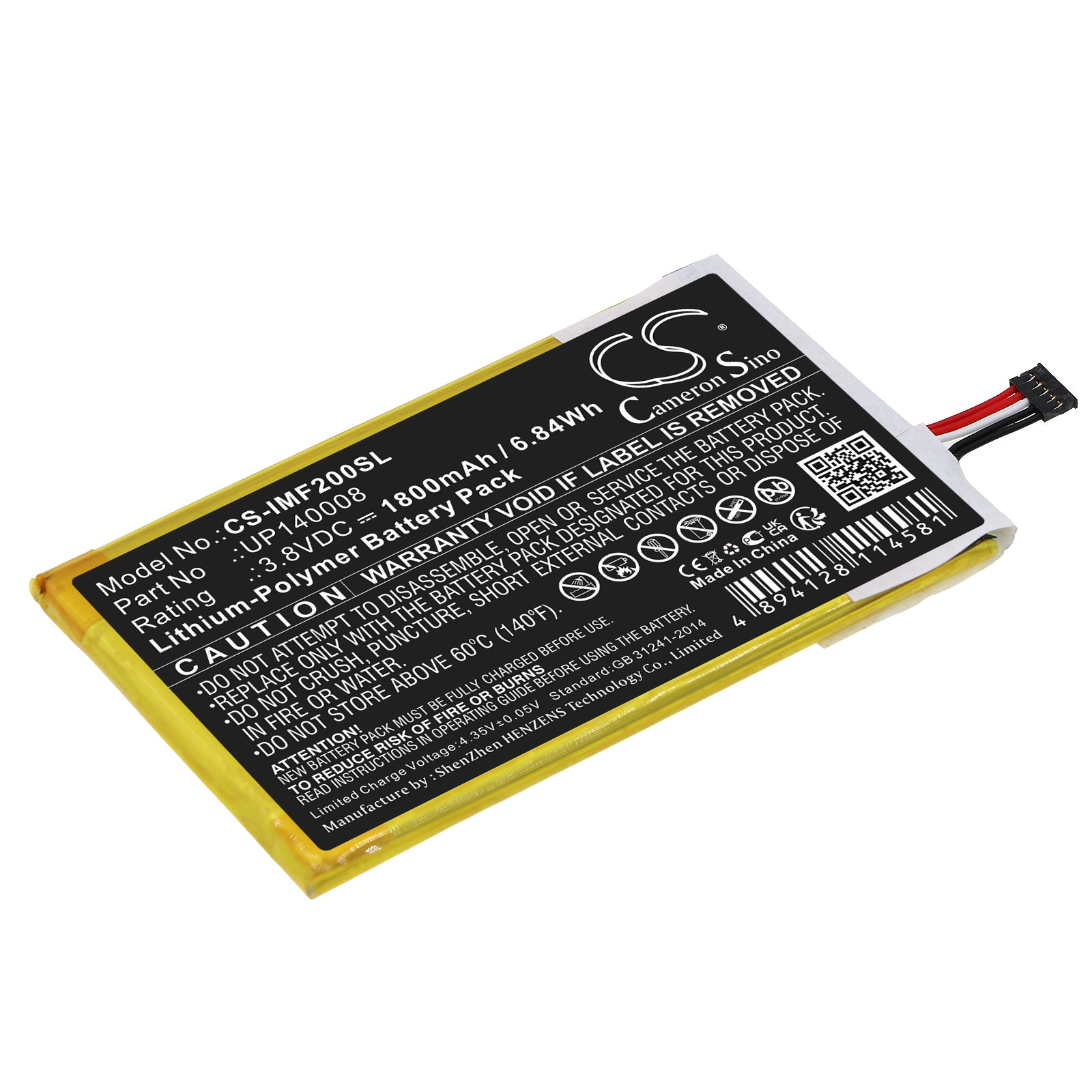 3.8V 2300mAh/8.74Wh Li-Polymer Mobile/SmartPhone Battery for Infocus